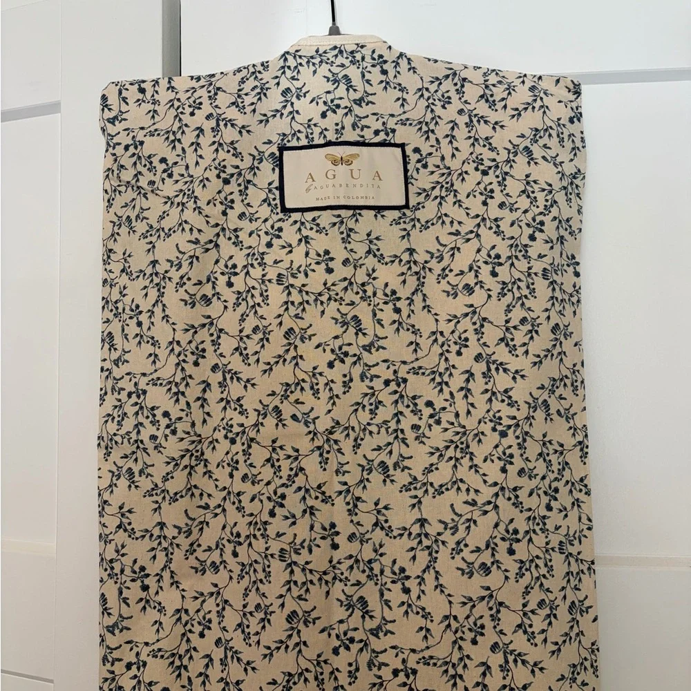 NWT Agua by Agua Bendita Silk Espliego Bisuteria Maxi Dress Large - Picture 10 of 12